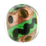 A core of Soylent, goldstone and Slytherin encased in Crystal Green transparent