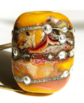 Pumpkin with copper, ivory, and molten shards