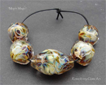 Maple with silver & reactive frits