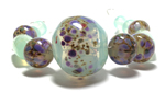 CiM Avalon Misty hollow bead sprinkled with a band of Pendragonfyre hand blended glass frit