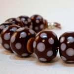 Effetre cocoa with dots of Unique Plum -3