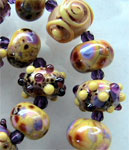 Messy Stone Ground & Simply Berry with frit diversions Peruvian Violet frit