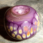 Thai Orchid with Val Cox Raku Jitterbug Frit & pink filigrana
