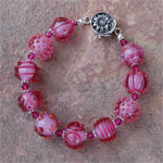 Messy Desert Pink encased in Pink Champagne with dark Cranberry Pink stringer