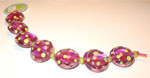 Messy Cranberry Pink, Effetre dark lavender & pea green