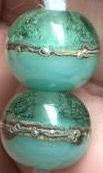 Spearmint with Refresh, with just some sis stringer and silver wire dots