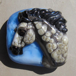 Adamantium, Effetre Fossil Dark spots, Gunmetal mane and details