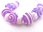 Messy Crocus, Gelly's Sty, and effetre pink