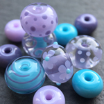 CiM Heffalump, CiM Fremen, Effetre opaque Pastel Ink Bue (Lavender Blue) 247 and Effetre Super (Crystal) Clear 006