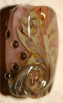 Messy Desert Pink & Clear with raku & goldstone